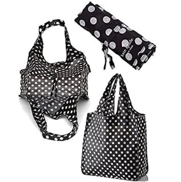 Kate Spade Reusable Shopping Tote Polka Dot NWT - Picture 1 of 6